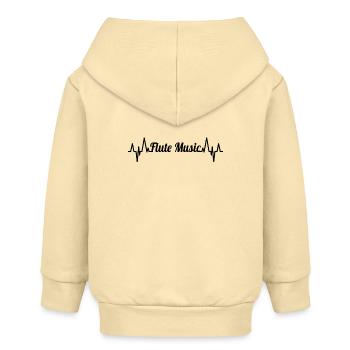 Musique de flûte ECG Pouls - Veste à capuche bébé bio Stanley/Stella - crème - Dos