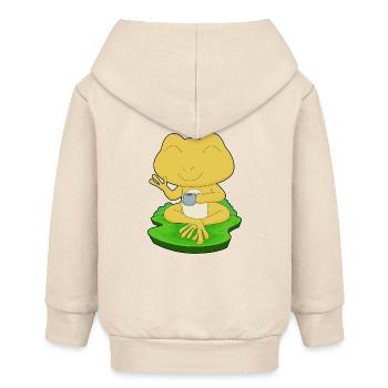 Frosch Tasse Kaffee - Baby Organic Kapuzenjacke Baby Connector von Stanley/Stella - Natur - Hinten