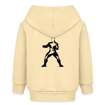 Kickboxen - Baby Organic Kapuzenjacke Baby Connector von Stanley/Stella - Creme - Hinten