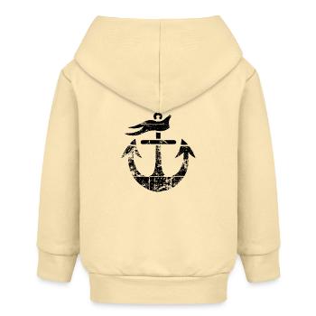 Zeichnung Anker - Baby Organic Kapuzenjacke Baby Connector von Stanley/Stella - Creme - Hinten