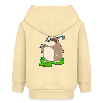 Faultier Feldhockey Feldhockeyschläger - Baby Organic Kapuzenjacke Baby Connector von Stanley/Stella - Creme - Hinten