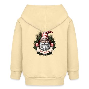 Chef Wichtel Weihnachtsgnom - Baby Organic Kapuzenjacke Baby Connector von Stanley/Stella - Creme - Hinten