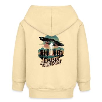 Ancient Astronaut Stonehenge UFO Encounter - Baby Organic Zip-up Hoodie by Stanley/Stella - cream - Back