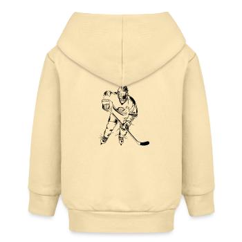 Eishockeyspieler Skizze - Baby Organic Kapuzenjacke Baby Connector von Stanley/Stella - Creme - Hinten