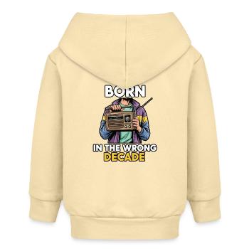 Geborene in der falschen Dekade - Baby Organic Kapuzenjacke Baby Connector von Stanley/Stella - Creme - Hinten
