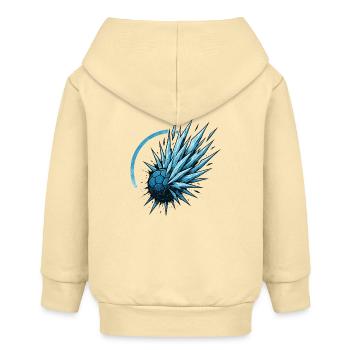 Handball Eis Ball, eiskalter Wurf, Coolness - Baby Organic Kapuzenjacke Baby Connector von Stanley/Stella - Creme - Hinten