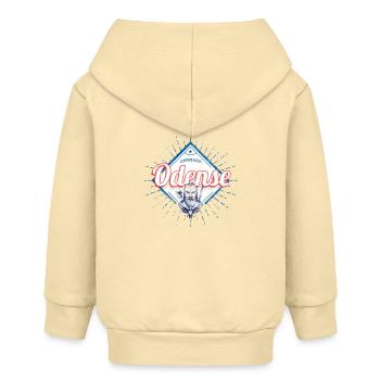 Ville d’Odense, Danemark, avec souvenir de vacances viking - Veste à capuche bébé bio Stanley/Stella - crème - Dos