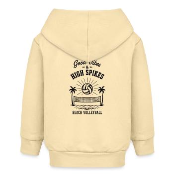 G Vibes & High Spikes Beach Volleyball - Baby Organic Zip-up Hoodie by Stanley/Stella - cream - Back