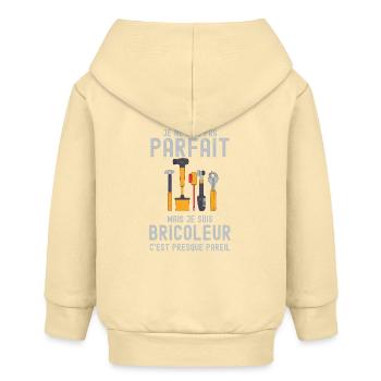 Perfekt, nein, cleverer Handwerker - Baby Organic Kapuzenjacke Baby Connector von Stanley/Stella - Creme - Hinten