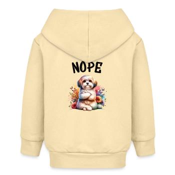 Drôle de dicton havanais non pour les amoureux des chiens - Veste à capuche bébé bio Stanley/Stella - crème - Dos