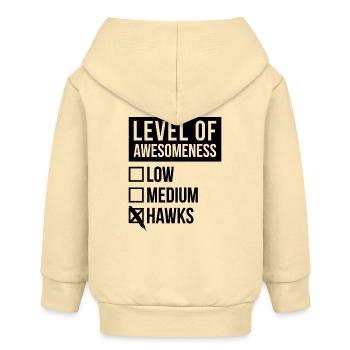 Hawk - Baby Organic Zip-up Hoodie by Stanley/Stella - cream - Back