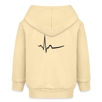 medicine - doctor - heartbeat - Baby Organic Zip-up Hoodie by Stanley/Stella - cream - Back