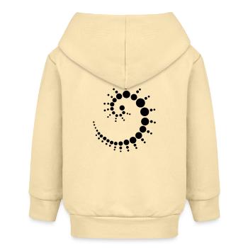 Stilisiertes Fossil im Ammonit-Stil - Baby Organic Kapuzenjacke Baby Connector von Stanley/Stella - Creme - Hinten
