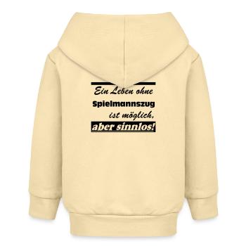 Fanfahrenzug, Spielmannszug,Leben sinnlos ..(25) - Baby Organic Kapuzenjacke Baby Connector von Stanley/Stella - Creme - Hinten