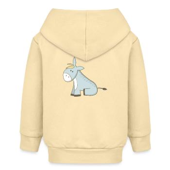 Esel - Baby Organic Kapuzenjacke Baby Connector von Stanley/Stella - Creme - Hinten