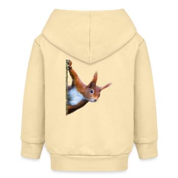 Eichhörnchen - Baby Organic Kapuzenjacke Baby Connector von Stanley/Stella - Creme - Hinten