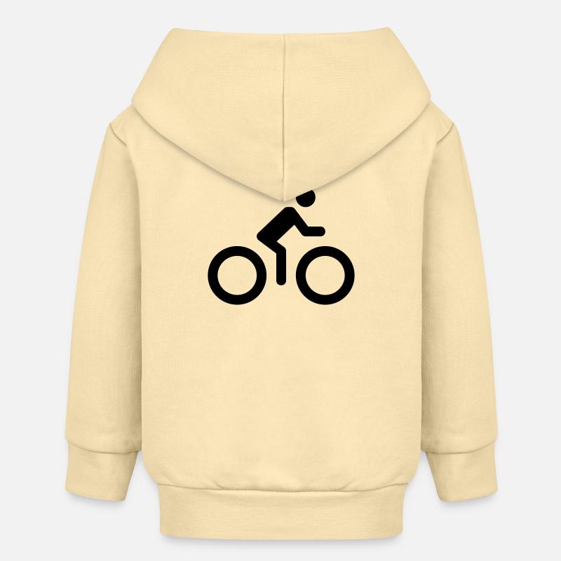 Logo de vélo - Veste à capuche bébé bio Stanley/Stella - crème