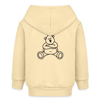 Beleidigter Bär / Bear [v1 1c] - Baby Organic Kapuzenjacke Baby Connector von Stanley/Stella - Creme - Hinten