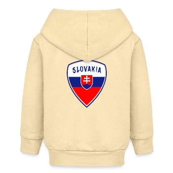 Slowakei Wappen / Geschenk Nationalfarben Flagge - Baby Organic Kapuzenjacke Baby Connector von Stanley/Stella - Creme - Hinten