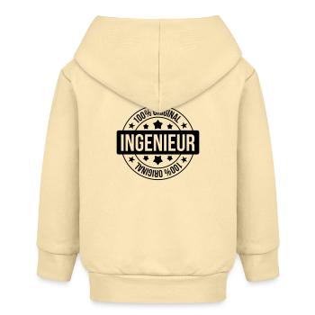 Ingenieur - Baby Organic Kapuzenjacke Baby Connector von Stanley/Stella - Creme - Hinten