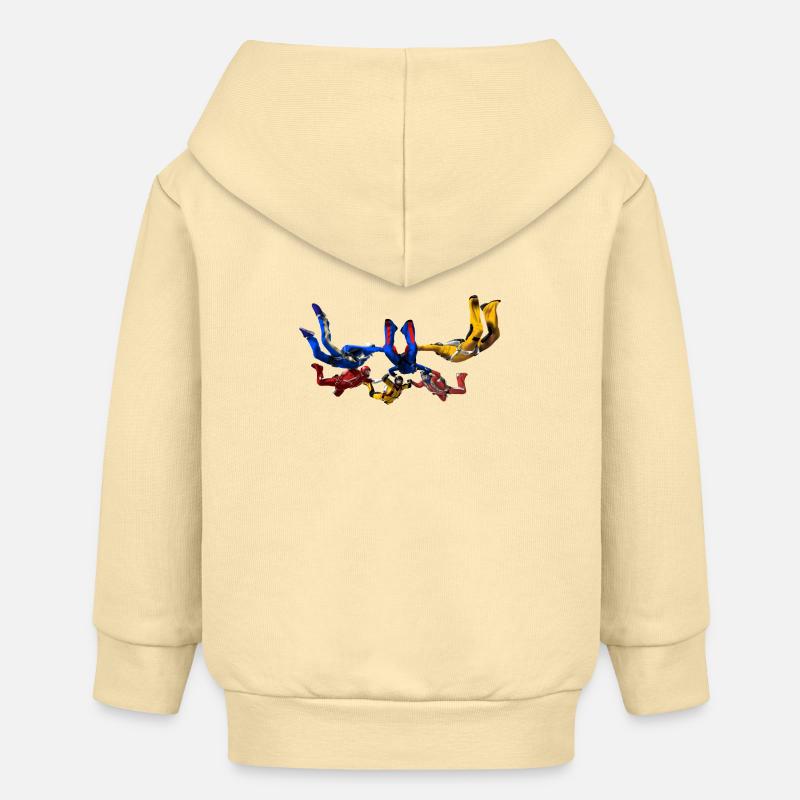 skydivers - Veste à capuche bébé bio Stanley/Stella - crème