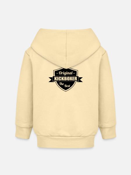 Kickboxen / Kickboxing / Kickboxer / Kick Boxing - Baby Organic Kapuzenjacke Baby Connector von Stanley/Stella - Creme