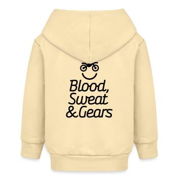 Blood sweat & gears - Motocross - Motorcycle - Veste à capuche bébé bio Stanley/Stella - crème - Dos