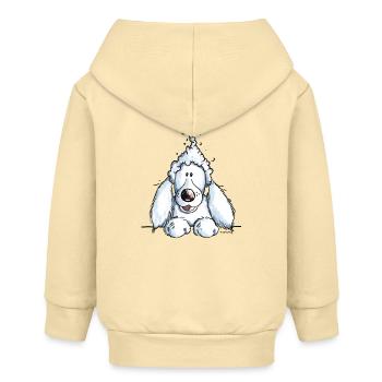 Knuffiger Pudel - Königspudel - Zwergpudel - Comic - Baby Organic Kapuzenjacke Baby Connector von Stanley/Stella - Creme - Hinten