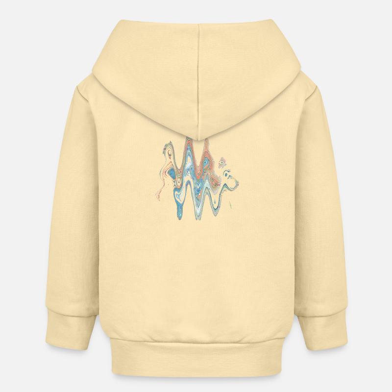 Design rétro 20e - Veste à capuche bébé bio Stanley/Stella - crème