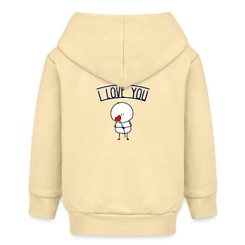 i love you - Baby Organic Kapuzenjacke Baby Connector von Stanley/Stella - Creme - Hinten