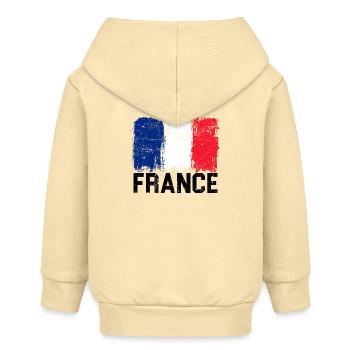 Coup de pinceau Drapeau français - Veste à capuche bébé bio Stanley/Stella - crème - Dos