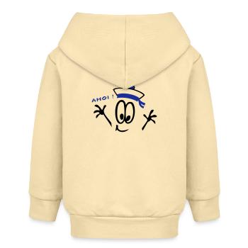 Sailor, ahoy, comic - Baby Organic Zip-up Hoodie by Stanley/Stella - cream - Back