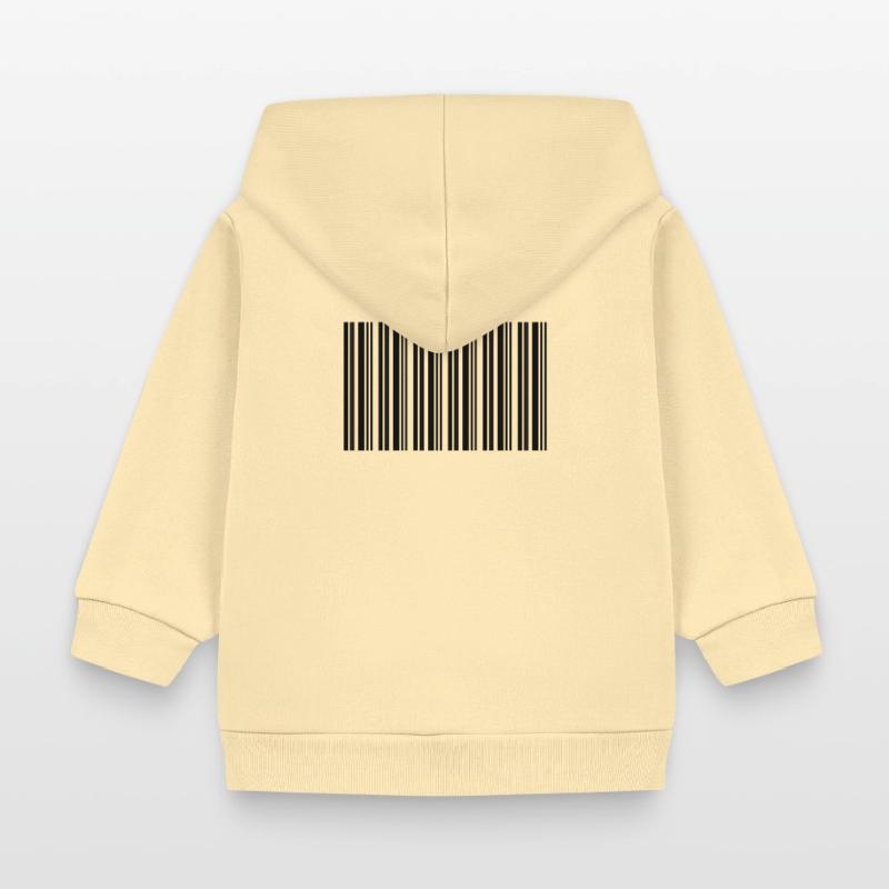 Barcode Strichcode Nerd IT Technik Design Baby Organic Kapuzenjacke Baby Connector von Stanley/Stella