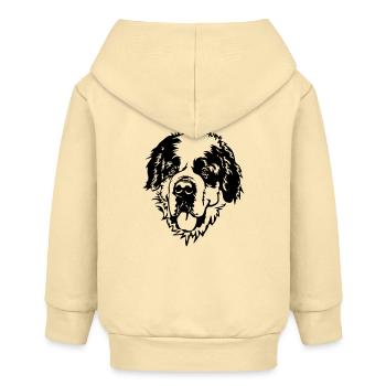 Tête de Saint-Bernard - Veste à capuche bébé bio Stanley/Stella - crème - Dos