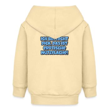 Ich bin nicht dick, das ist erotische Nutzfläche! - Baby Organic Kapuzenjacke Baby Connector von Stanley/Stella - Creme - Hinten