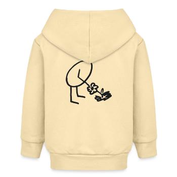 Sensibel mit allen Sinnen wahrnehmen - Baby Organic Kapuzenjacke Baby Connector von Stanley/Stella - Creme - Hinten
