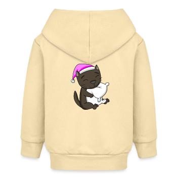 Katze Katzenrasse Havana - Baby Organic Kapuzenjacke Baby Connector von Stanley/Stella - Creme - Hinten