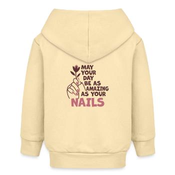 May Your Day Be As Amazing Nail Aunt - Baby Organic Zip-up Hoodie by Stanley/Stella - cream - Back