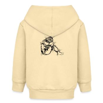Trauer Depression - Baby Organic Kapuzenjacke Baby Connector von Stanley/Stella - Creme - Hinten