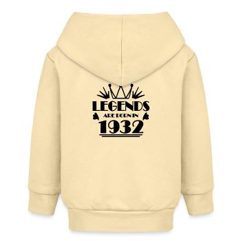 1932 - Jahrgang 1932 - Baby Organic Kapuzenjacke Baby Connector von Stanley/Stella - Creme - Hinten