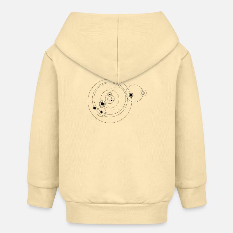 Système solaire uniquement (noir) - Veste à capuche bébé bio Stanley/Stella - crème