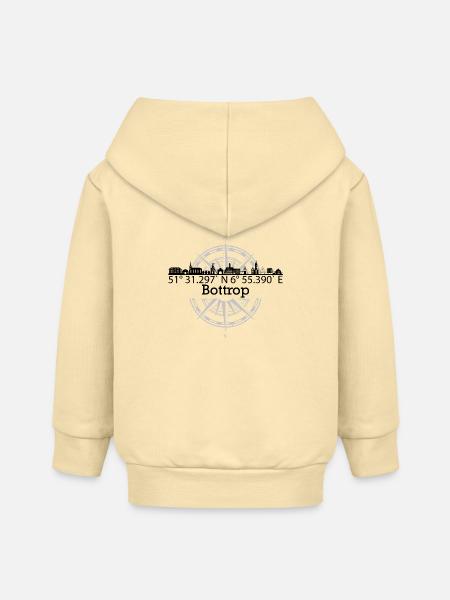 Skyline Bottrop - Baby Organic Kapuzenjacke Baby Connector von Stanley/Stella - Creme