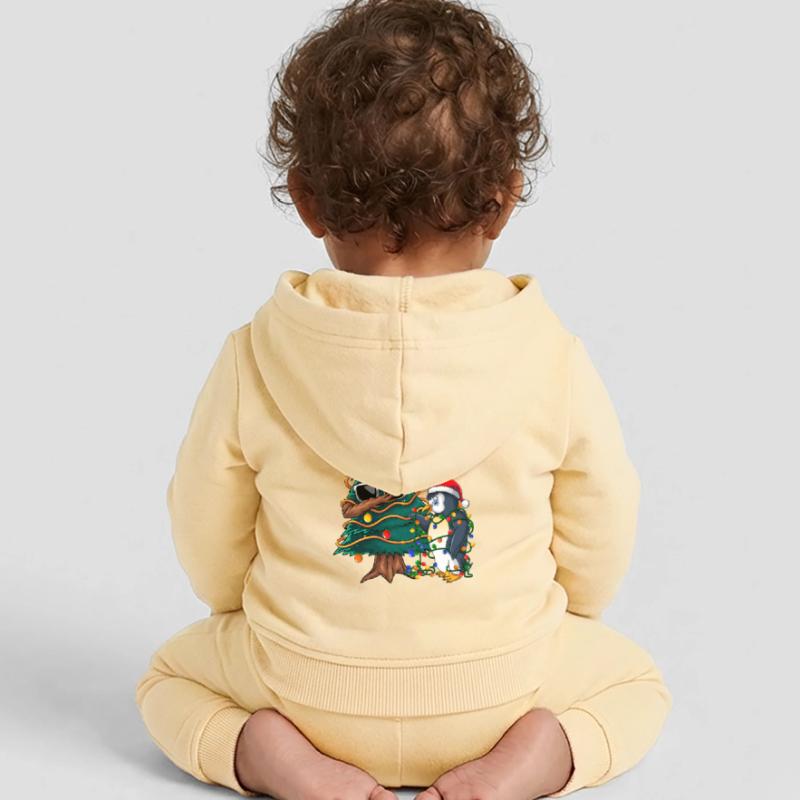 Dapping Tannenbaum -Dapping Weihnachtspullover Baby Organic Kapuzenjacke Baby Connector von Stanley/Stella