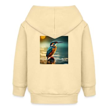 Eisvogel - Baby Organic Kapuzenjacke Baby Connector von Stanley/Stella - Creme - Hinten