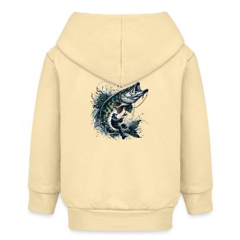 Fishing Pike Gift - Baby Organic Zip-up Hoodie by Stanley/Stella - cream - Back