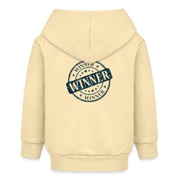 winner, gagnant, meilleur, gagnante, meilleure - Veste à capuche bébé bio Stanley/Stella - crème - Dos