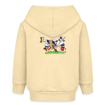 BAVARIAN UNICORN Feuerwehr - Baby Organic Kapuzenjacke Baby Connector von Stanley/Stella - Creme - Hinten