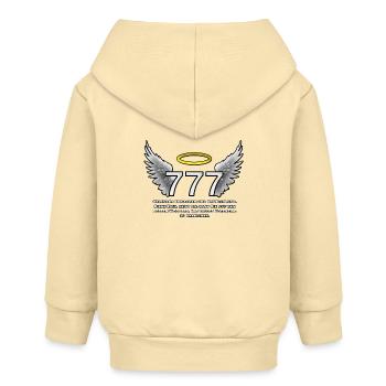 Heilige 777 EngelWings - Baby Organic Kapuzenjacke Baby Connector von Stanley/Stella - Creme - Hinten
