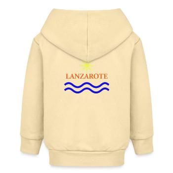 LANZAROTE-Kanarische Inseln-Spanien - Baby Organic Kapuzenjacke Baby Connector von Stanley/Stella - Creme - Hinten