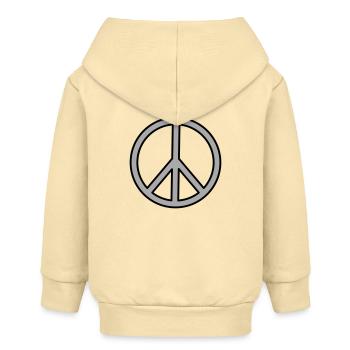 Peace Zeichen - Baby Organic Kapuzenjacke Baby Connector von Stanley/Stella - Creme - Hinten